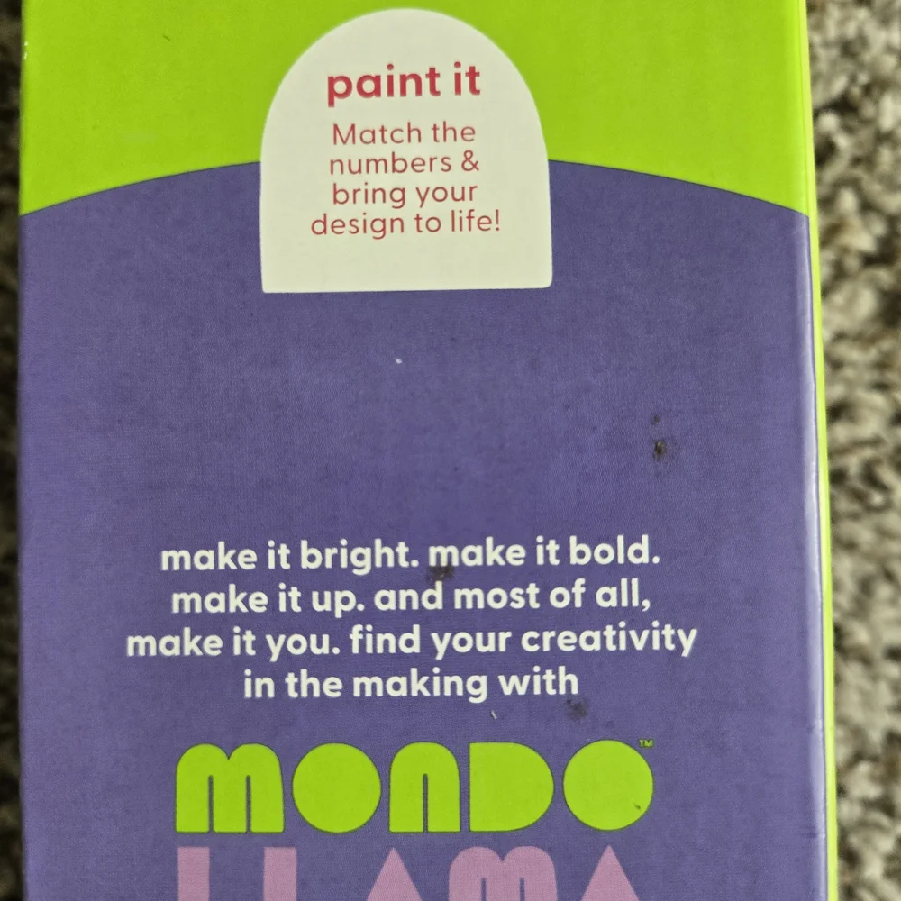 Mondo Llama Paint-by-Number Canvas Kit - Colorful Butterfly Design